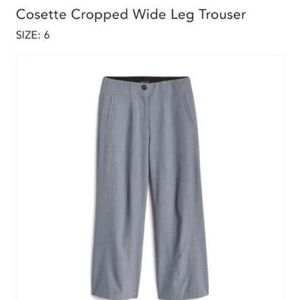 Cropped wide leg trouser